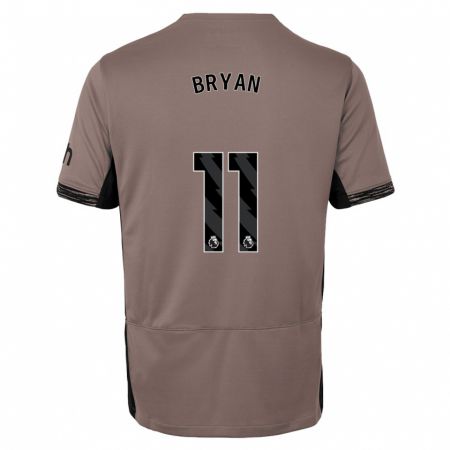 Kandiny Homme Maillot Bryan Gil #11 Beige Foncé Troisieme 2023/24 T-Shirt