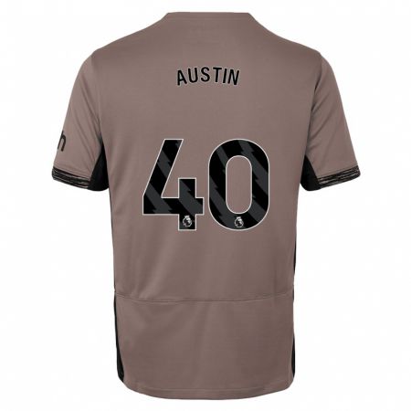Kandiny Homme Maillot Brandon Austin #40 Beige Foncé Troisieme 2023/24 T-Shirt