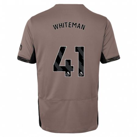 Kandiny Homme Maillot Alfie Whiteman #41 Beige Foncé Troisieme 2023/24 T-Shirt