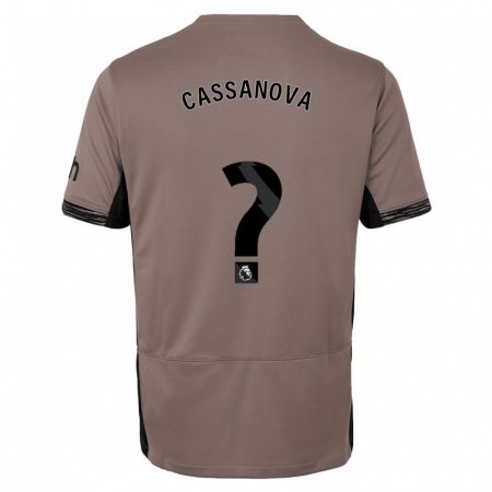 Kandiny Homme Maillot Dante Cassanova #0 Beige Foncé Troisieme 2023/24 T-Shirt