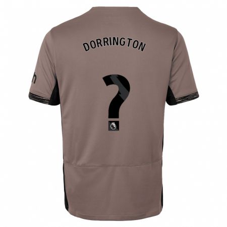 Kandiny Homme Maillot Alfie Dorrington #0 Beige Foncé Troisieme 2023/24 T-Shirt