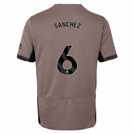 Kandiny Homme Maillot Davinson Sanchez #6 Beige Foncé Troisieme 2023/24 T-Shirt