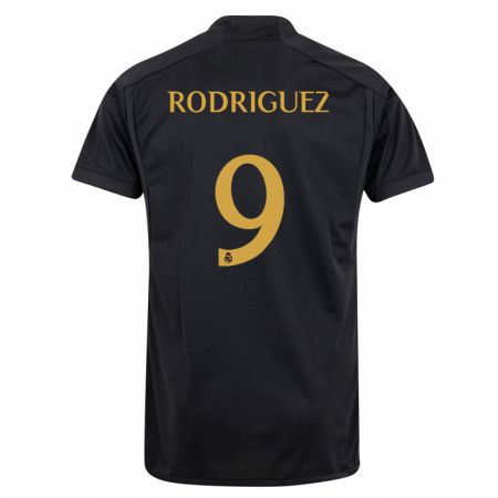 Kandiny Homme Maillot Álvaro Rodríguez #9 Noir Troisieme 2023/24 T-Shirt