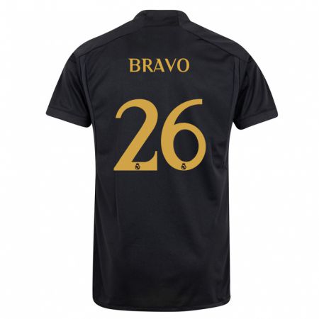 Kandiny Homme Maillot Iker Bravo #26 Noir Troisieme 2023/24 T-Shirt