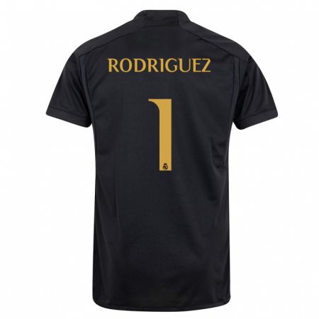 Kandiny Homme Maillot Misa Rodriguez #1 Noir Troisieme 2023/24 T-Shirt