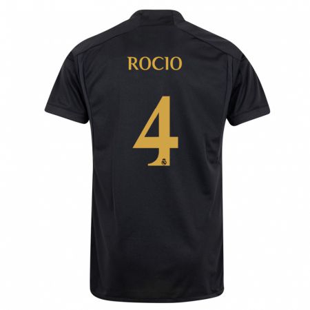 Kandiny Homme Maillot Rocio Galvez #4 Noir Troisieme 2023/24 T-Shirt