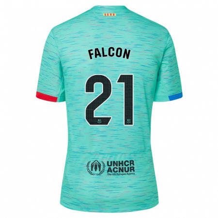 Kandiny Homme Maillot Andrea Falcon #21 Aqua Clair Troisieme 2023/24 T-Shirt