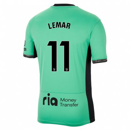 Kandiny Homme Maillot Thomas Lemar #11 Vert Printanier Troisieme 2023/24 T-Shirt
