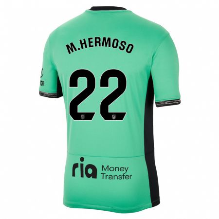 Kandiny Homme Maillot Mario Hermoso #22 Vert Printanier Troisieme 2023/24 T-Shirt