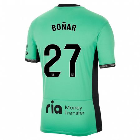 Kandiny Homme Maillot Javier Boñar #27 Vert Printanier Troisieme 2023/24 T-Shirt