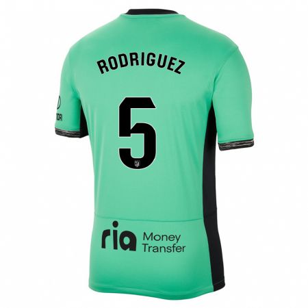 Kandiny Homme Maillot Cinta Rodriguez #5 Vert Printanier Troisieme 2023/24 T-Shirt