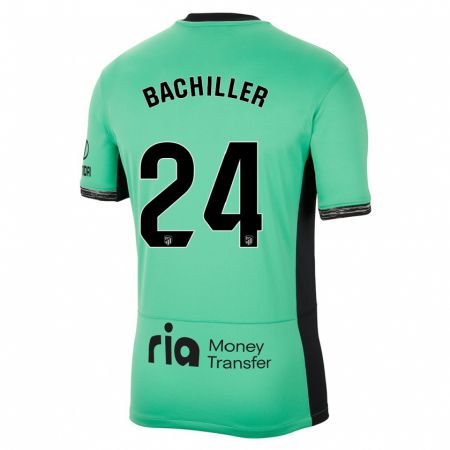 Kandiny Homme Maillot Iker Bachiller #24 Vert Printanier Troisieme 2023/24 T-Shirt