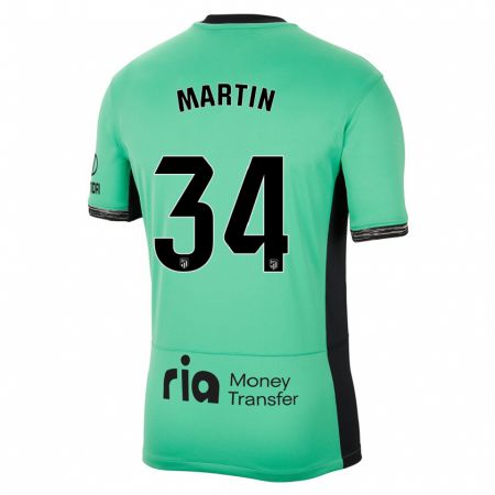 Kandiny Homme Maillot Carlos Martin #34 Vert Printanier Troisieme 2023/24 T-Shirt