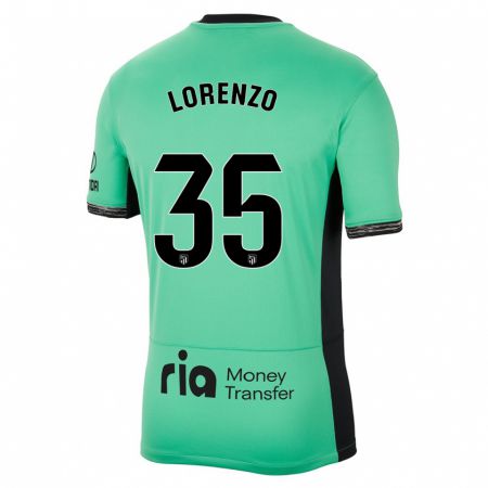 Kandiny Homme Maillot Diego Lorenzo #35 Vert Printanier Troisieme 2023/24 T-Shirt