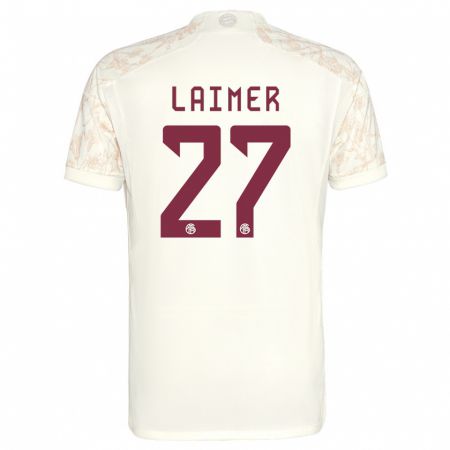 Kandiny Homme Maillot Konrad Laimer #27 Blanc Cassé Troisieme 2023/24 T-Shirt