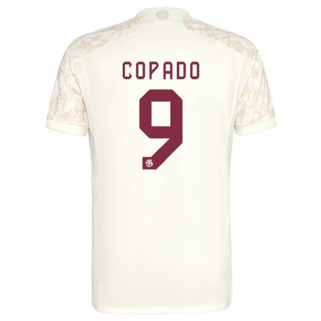 Kandiny Homme Maillot Lucas Copado #9 Blanc Cassé Troisieme 2023/24 T-Shirt