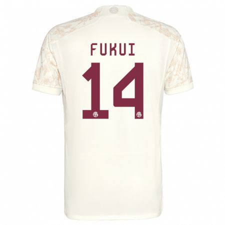 Kandiny Homme Maillot Taichi Fukui #14 Blanc Cassé Troisieme 2023/24 T-Shirt