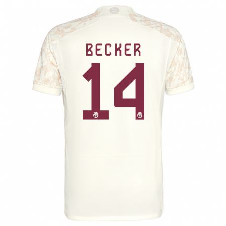 Kandiny Homme Maillot Lennard Becker #14 Blanc Cassé Troisieme 2023/24 T-Shirt