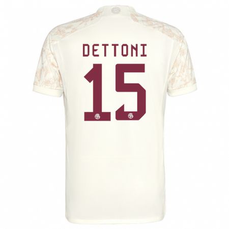 Kandiny Homme Maillot Grayson Dettoni #15 Blanc Cassé Troisieme 2023/24 T-Shirt