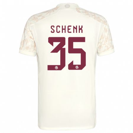 Kandiny Homme Maillot Johannes Schenk #35 Blanc Cassé Troisieme 2023/24 T-Shirt