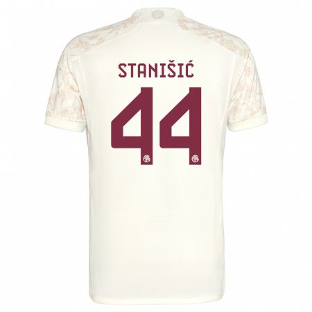 Kandiny Homme Maillot Josip Stanisic #44 Blanc Cassé Troisieme 2023/24 T-Shirt