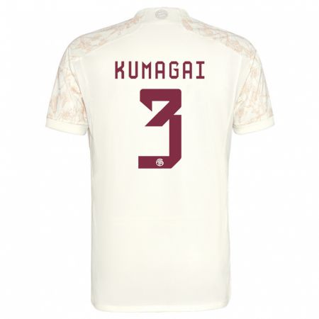 Kandiny Homme Maillot Saki Kumagai #3 Blanc Cassé Troisieme 2023/24 T-Shirt