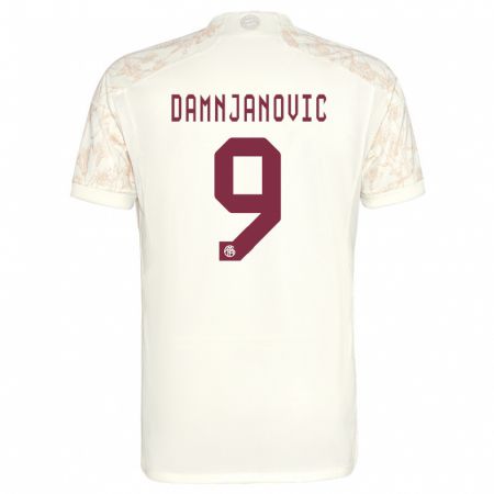 Kandiny Homme Maillot Jovana Damnjanovic #9 Blanc Cassé Troisieme 2023/24 T-Shirt