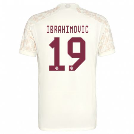 Kandiny Homme Maillot Arijon Ibrahimovic #19 Blanc Cassé Troisieme 2023/24 T-Shirt