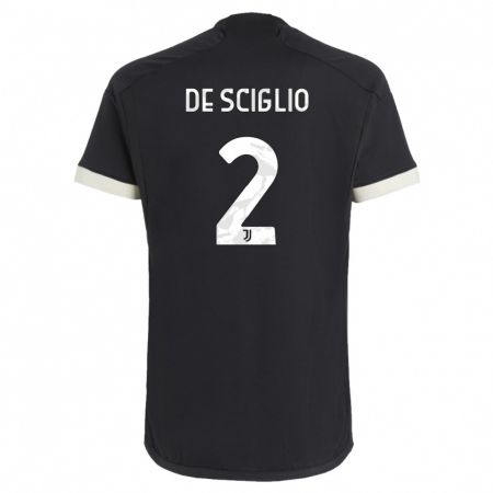 Kandiny Homme Maillot Mattia De Sciglio #2 Noir Troisieme 2023/24 T-Shirt