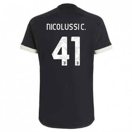 Kandiny Homme Maillot Hans Nicolussi Caviglia #41 Noir Troisieme 2023/24 T-Shirt