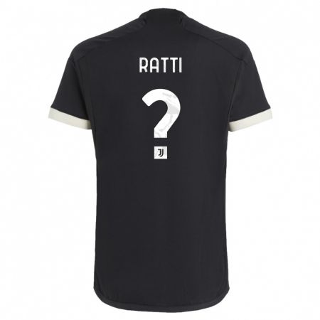 Kandiny Homme Maillot Leonardo Ratti #0 Noir Troisieme 2023/24 T-Shirt