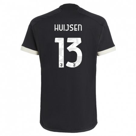 Kandiny Homme Maillot Dean Huijsen #13 Noir Troisieme 2023/24 T-Shirt