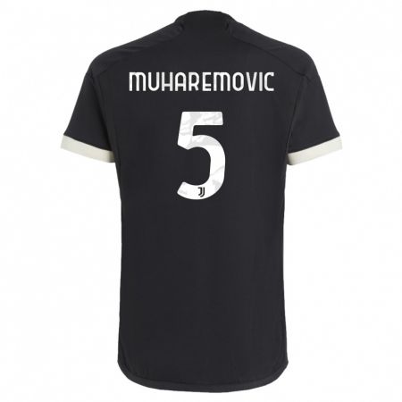 Kandiny Homme Maillot Tarik Muharemovic #5 Noir Troisieme 2023/24 T-Shirt