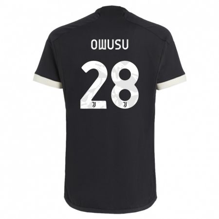 Kandiny Homme Maillot Augusto Owusu #28 Noir Troisieme 2023/24 T-Shirt