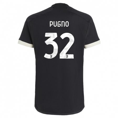 Kandiny Homme Maillot Diego Pugno #32 Noir Troisieme 2023/24 T-Shirt