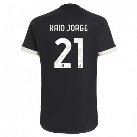 Kandiny Homme Maillot Kaio Jorge #21 Noir Troisieme 2023/24 T-Shirt