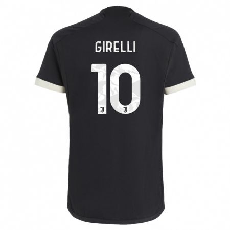 Kandiny Homme Maillot Cristiana Girelli #10 Noir Troisieme 2023/24 T-Shirt