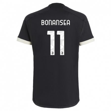 Kandiny Homme Maillot Barbara Bonansea #11 Noir Troisieme 2023/24 T-Shirt