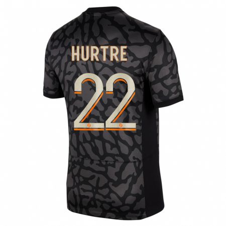 Kandiny Homme Maillot Oceane Hurtre #22 Noir Troisieme 2023/24 T-Shirt