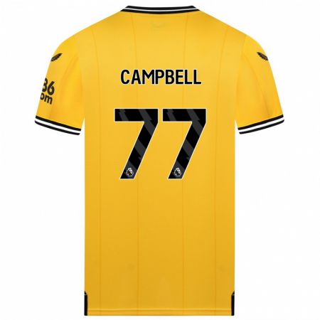 Kandiny Femme Maillot Chem Campbell #77 Jaune Tenues Domicile 2023/24 T-Shirt