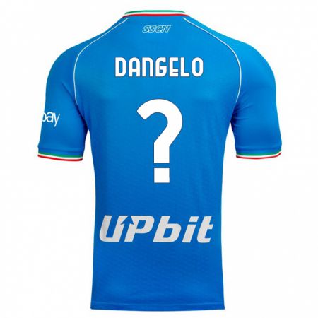 Kandiny Femme Maillot Raffaele Dangelo #0 Bleu Ciel Tenues Domicile 2023/24 T-Shirt