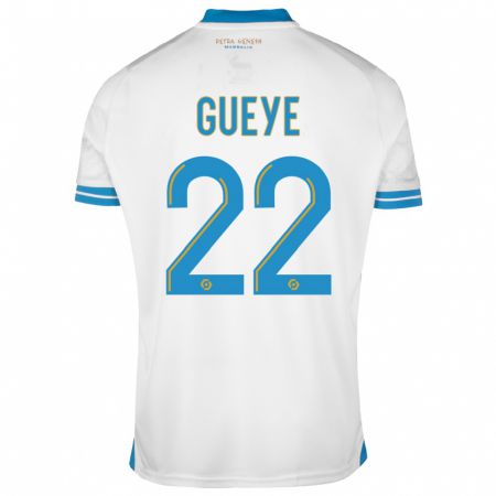 Kandiny Femme Maillot Pape Gueye #22 Blanc Tenues Domicile 2023/24 T-Shirt