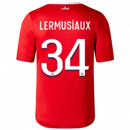 Kandiny Femme Maillot Chrystal Lermusiaux #34 Rouge Tenues Domicile 2023/24 T-Shirt