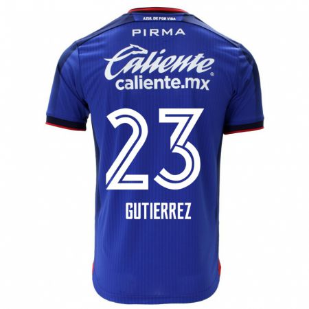 Kandiny Femme Maillot Ivonne Gutierrez #23 Bleu Tenues Domicile 2023/24 T-Shirt