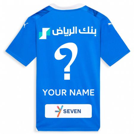 Kandiny Femme Maillot Votre Nom #0 Bleu Tenues Domicile 2023/24 T-Shirt