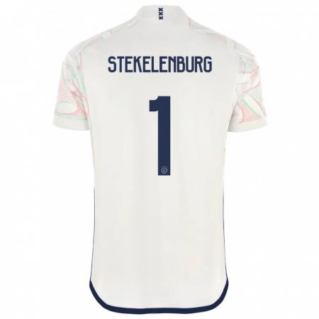 Kandiny Femme Maillot Maarten Stekelenburg #1 Blanc Tenues Extérieur 2023/24 T-Shirt