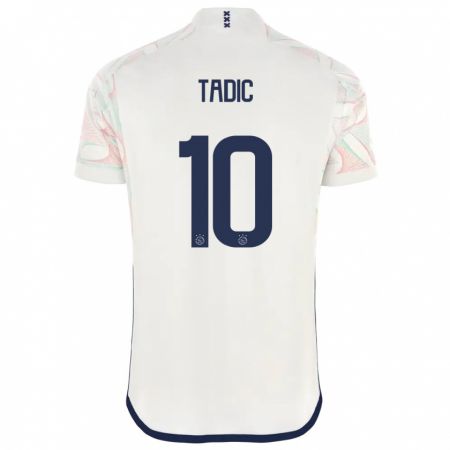 Kandiny Femme Maillot Dusan Tadic #10 Blanc Tenues Extérieur 2023/24 T-Shirt