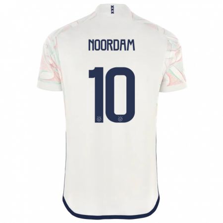 Kandiny Femme Maillot Nadine Noordam #10 Blanc Tenues Extérieur 2023/24 T-Shirt