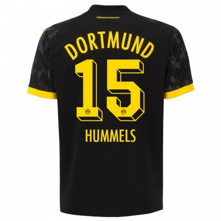 Kandiny Femme Maillot Mats Hummels #15 Noir Tenues Extérieur 2023/24 T-Shirt