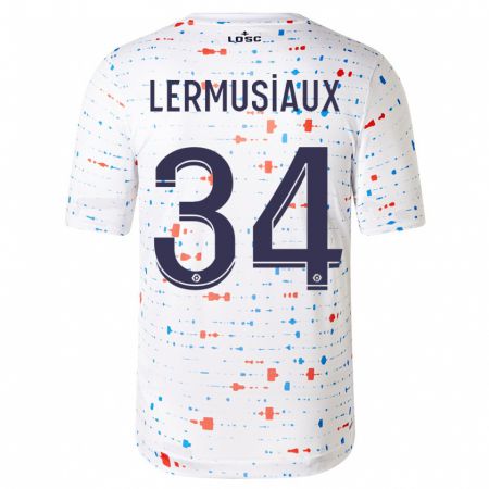 Kandiny Femme Maillot Chrystal Lermusiaux #34 Blanc Tenues Extérieur 2023/24 T-Shirt